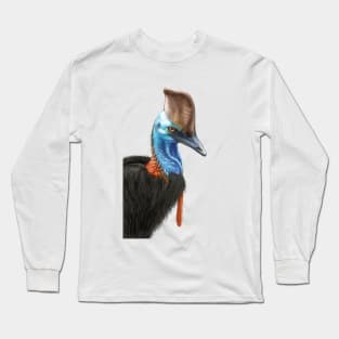 Cassowary - by Nadya Neklioudova Long Sleeve T-Shirt